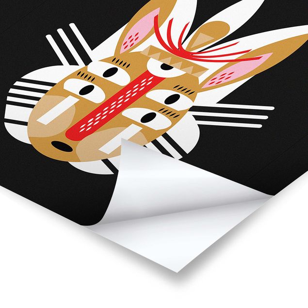Posters Collage Ethno Mask - Rabbit