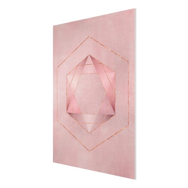 Forex schilderijen Geometry In Pink And Gold I