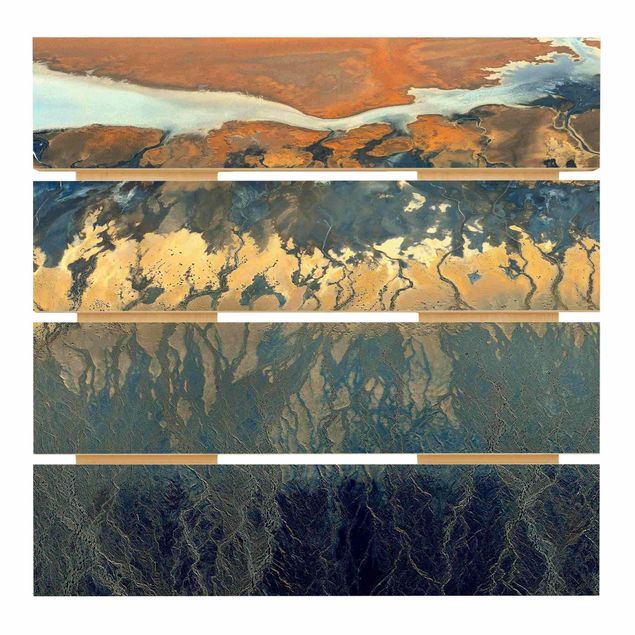 Houten schilderijen op plank California From The Air