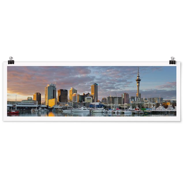 Posters Auckland Skyline Sunset