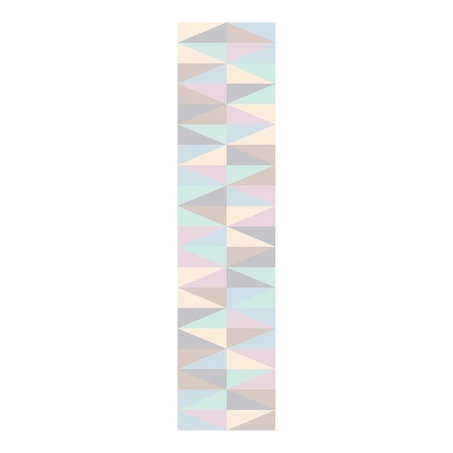 Schuifgordijnen Triangles In Pastel Colours