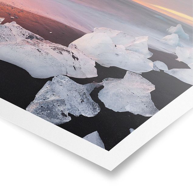 Posters Chunks Of Ice In The Glacier Lagoon Jökulsárlón Iceland