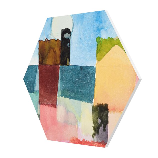 Hexagons Forex schilderijen Paul Klee - Moonrise (St. Germain)
