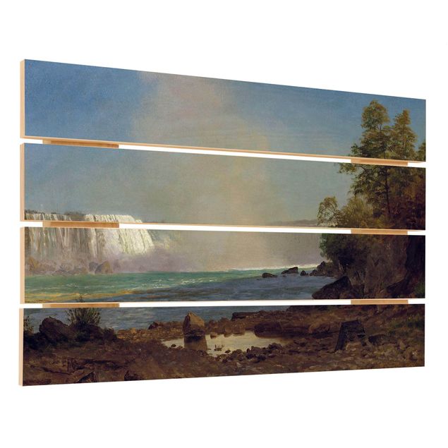 Houten schilderijen op plank Albert Bierstadt - Niagara Falls