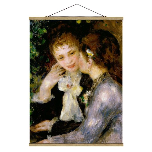 Stoffen schilderij met posterlijst Auguste Renoir - Confidences