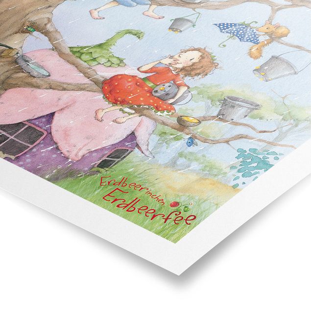 Posters Little Strawberry Strawberry Fairy - It's Raining
