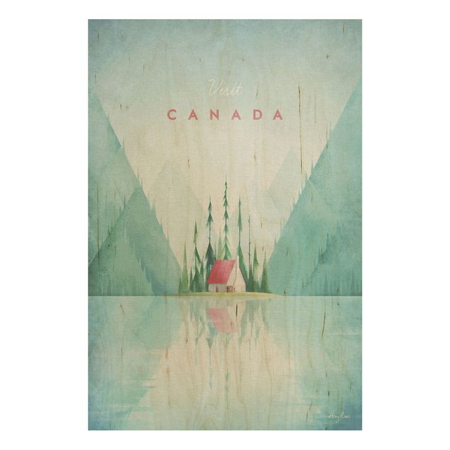 Houten schilderijen Travel Poster - Canada