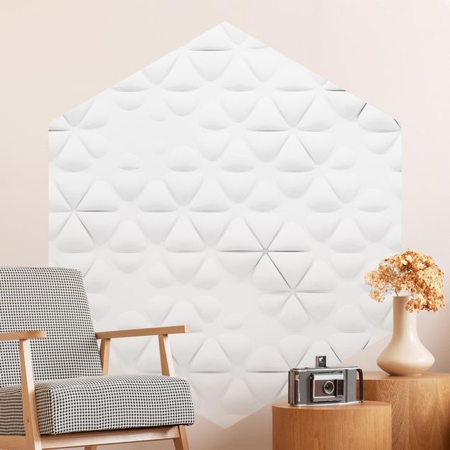 Hexagon Behang Abstract Triangles In 3D