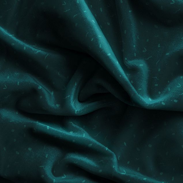Raamgordijnen Abstract Monochrome Pattern - Dark Jade Green