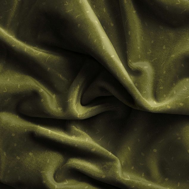 Raamgordijnen Abstract Monochrome Pattern - Olive Green
