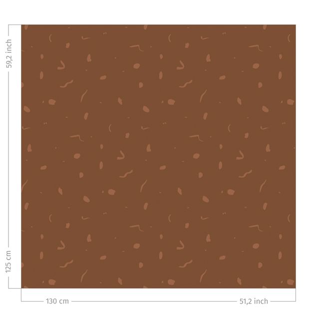 gordijnen patronen Abstract Monochrome Pattern - Fawn Brown