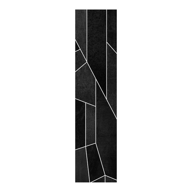 Schuifgordijnen Black And White Geometric Watercolour