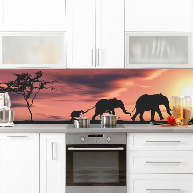 Achterwand in keuken Savannah Elephant