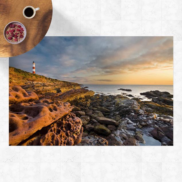 tapijt modern Tarbat Ness Ocean & Lighthouse At Sunset