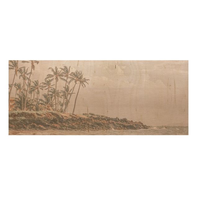 Houten schilderijen Aloha Hawaii Beach