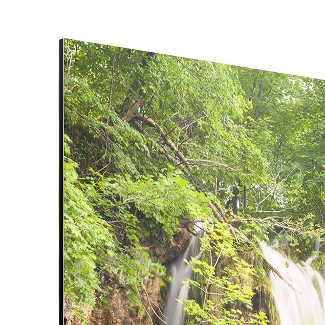 Aluminium Dibond schilderijen Waterfall Plitvice Lakes