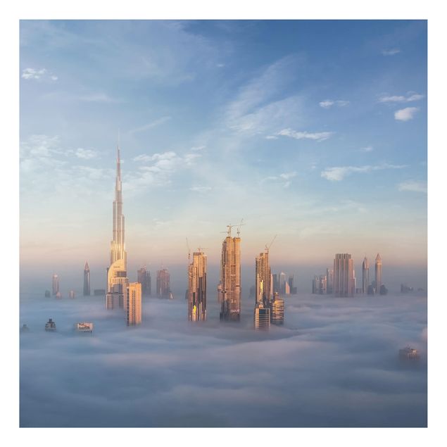 Aluminium Dibond schilderijen Dubai Above The Clouds