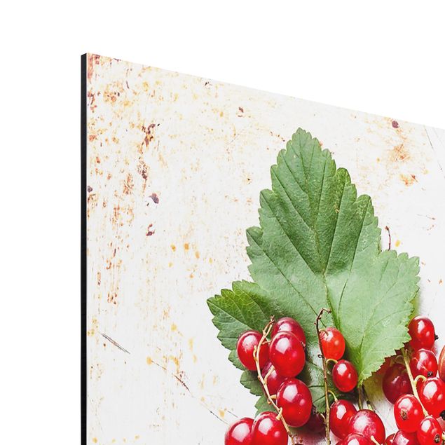 Aluminium Dibond schilderijen Mixture Of Berries On Metal