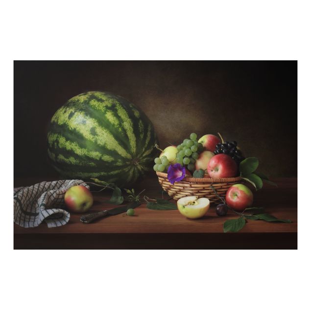 Aluminium Dibond schilderijen Still Life With Melon