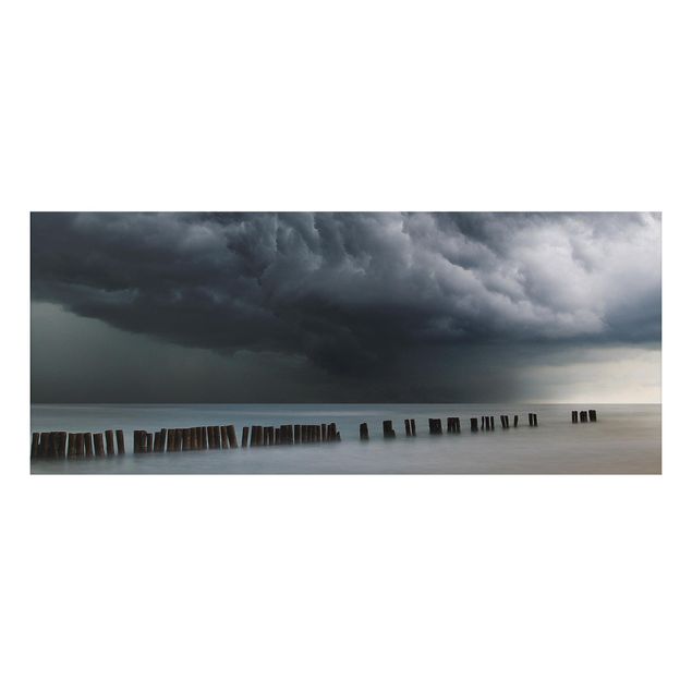Aluminium Dibond schilderijen Storm Clouds Over The Baltic Sea