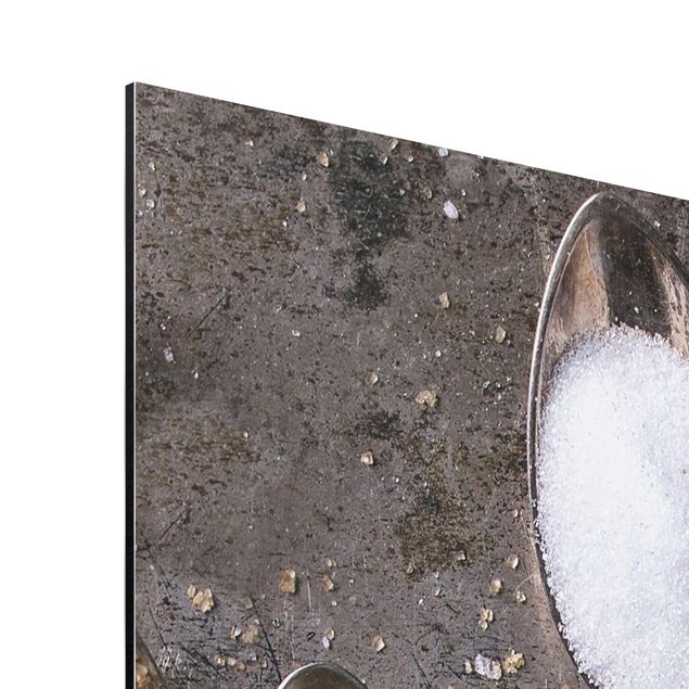 Aluminium Dibond schilderijen Vintage Spoon With Sugar