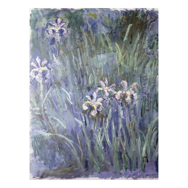 Aluminium Dibond schilderijen Claude Monet - Iris