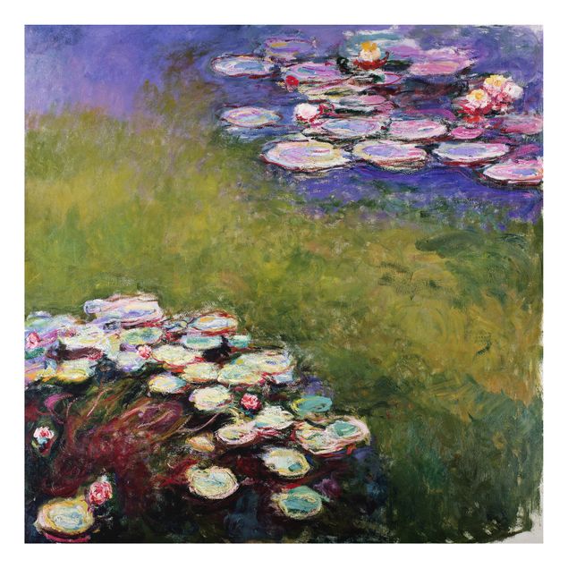 Aluminium Dibond schilderijen Claude Monet - Water Lilies