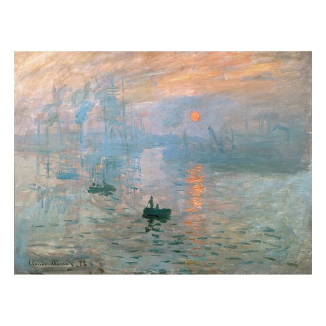 Aluminium Dibond schilderijen Claude Monet - Impression (Sunrise)