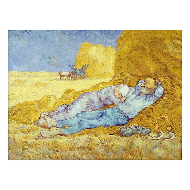 Aluminium Dibond schilderijen Vincent Van Gogh - The Napping