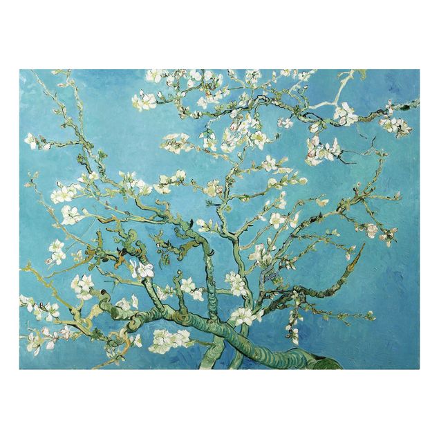 Aluminium Dibond schilderijen Vincent Van Gogh - Almond Blossoms