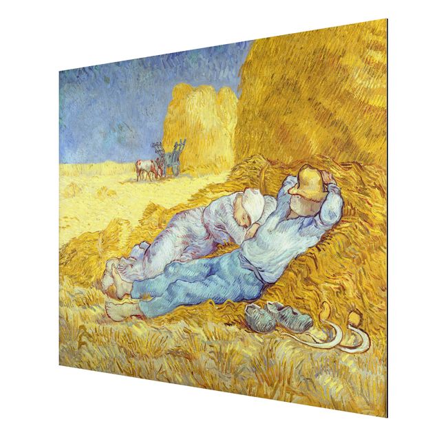 Aluminium Dibond schilderijen Vincent Van Gogh - The Napping