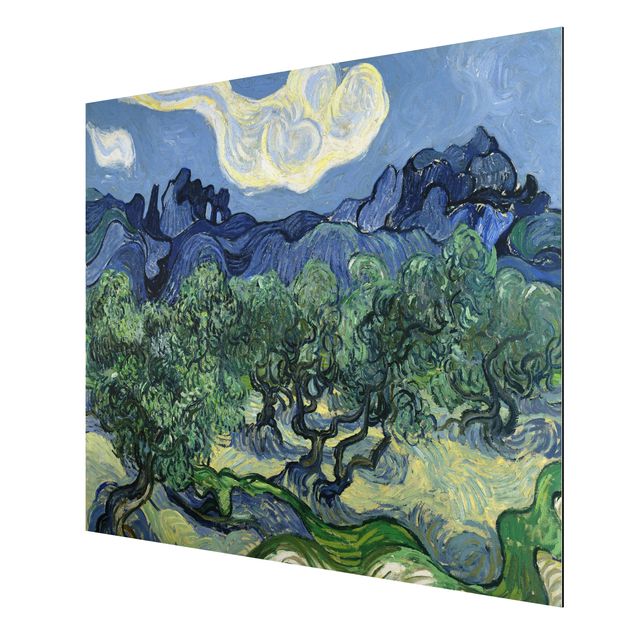 Aluminium Dibond schilderijen Vincent Van Gogh - Olive Trees