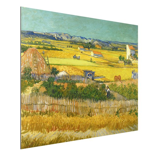 Aluminium Dibond schilderijen Vincent Van Gogh - The Harvest