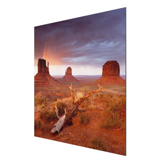Aluminium Dibond schilderijen Monument Valley At Sunset