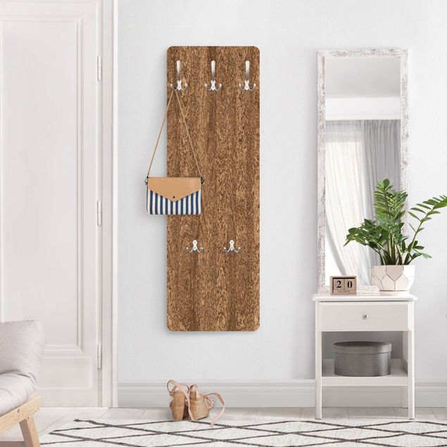 Wandkapstokken houten paneel Amburana