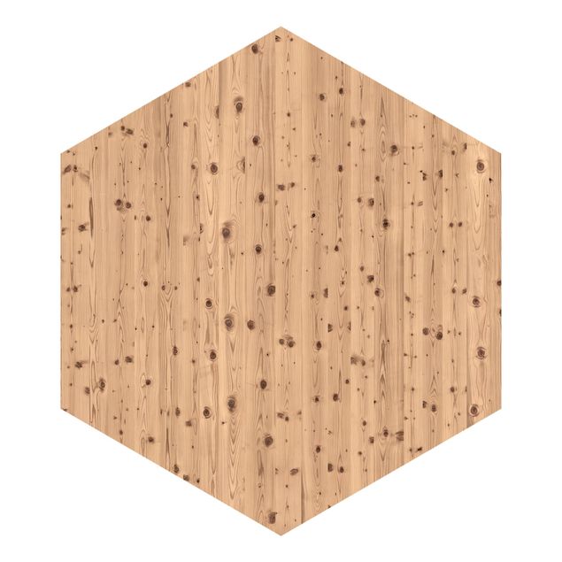 Hexagon Behang Antique Whitewood