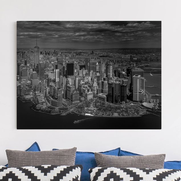 Canvas schilderijen New York - Manhattan From The Air