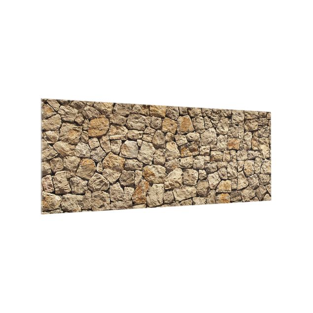 Spatscherm keuken Old Wall Of Paving Stone