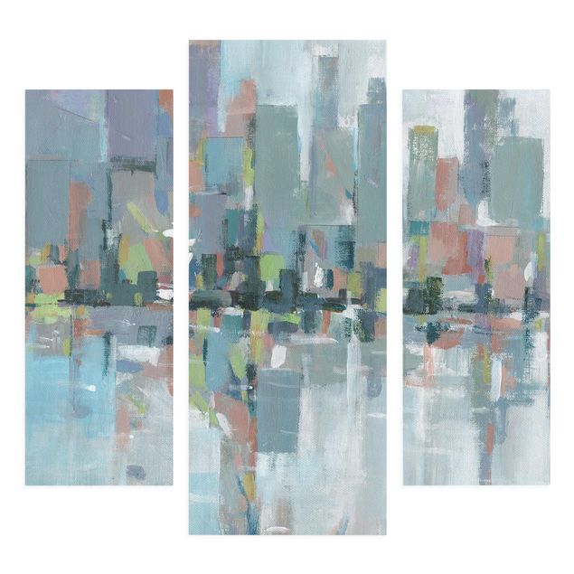 Canvas schilderijen - 3-delig Metro City I