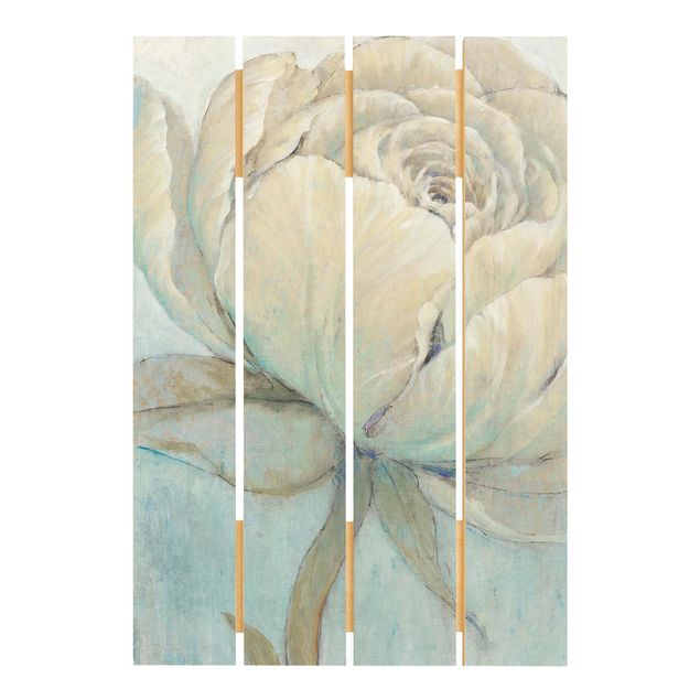 Houten schilderijen op plank English Rose Pastel
