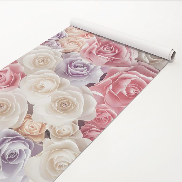 Plakfolien Pastel Paper Art Roses