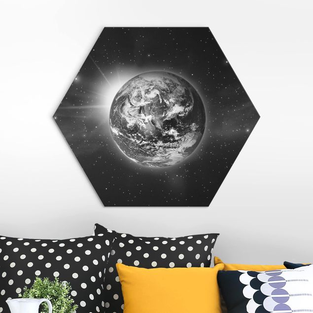 Hexagons Aluminium Dibond schilderijen Space II