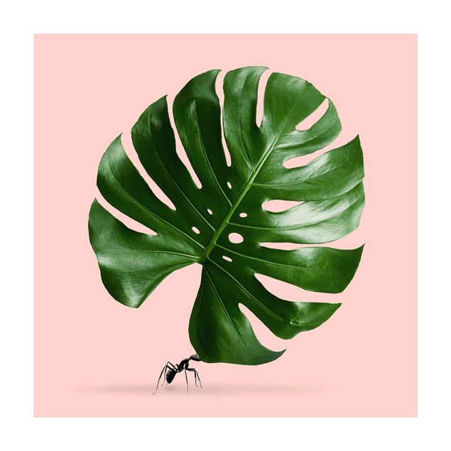 natuur tapijt Ant With Monstera Leaf