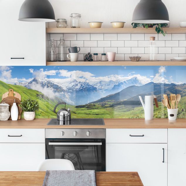 Achterwand voor keuken Swiss Alpine Panorama