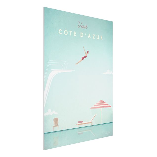 Forex schilderijen Travel Poster - Côte D'Azur