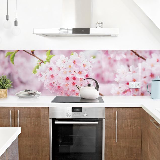 Achterkant keuken Japanese Cherry Blossoms