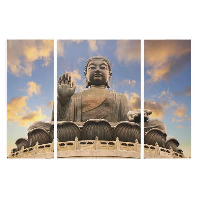 Canvas schilderijen - 3-delig Big Buddha