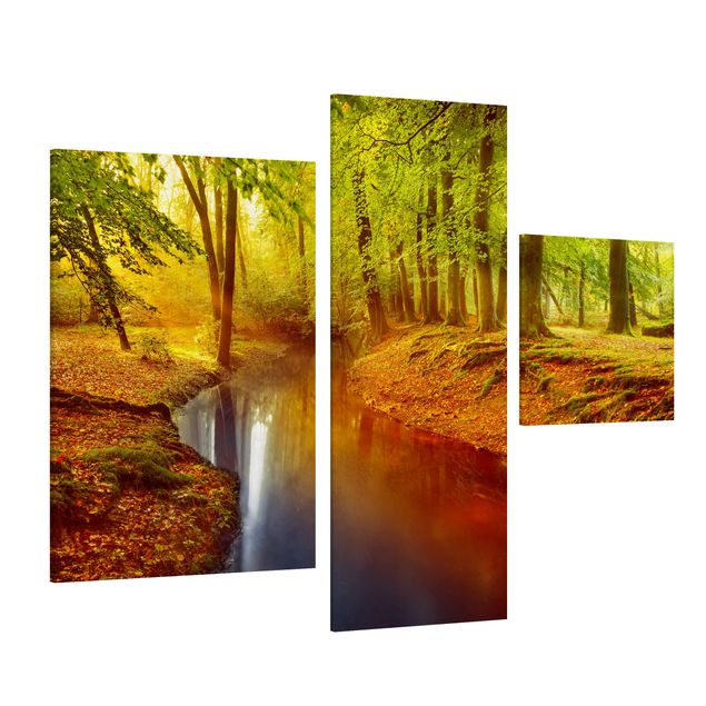 Canvas schilderijen - 3-delig Autumn Forest