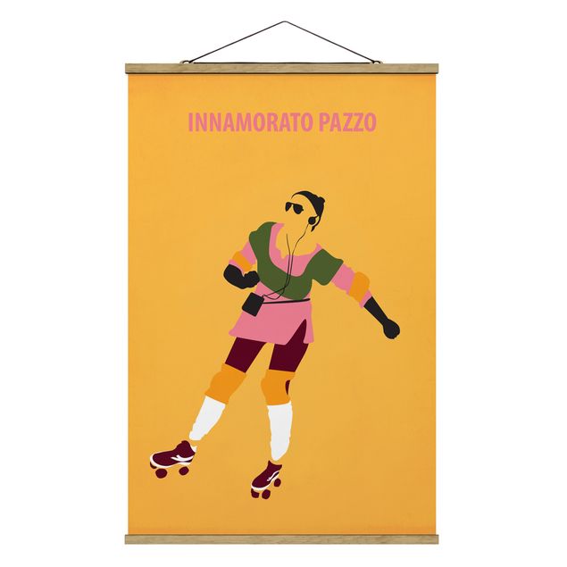 Stoffen schilderij met posterlijst Film Poster Innamorato Pazzo