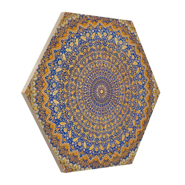 Hexagons houten schilderijen Dome Of The Mosque